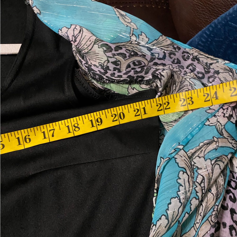 Sara Michelle Womens 1X Top W/Attached Tank Multicolor - Picture 7 of 8